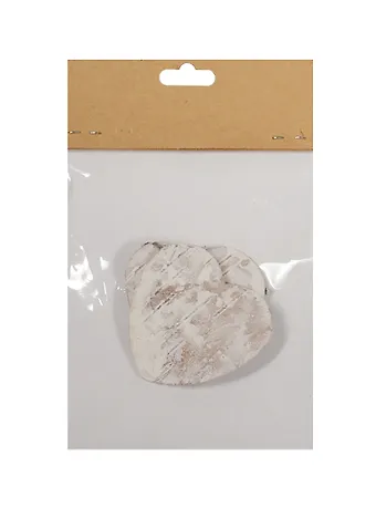 Декоративный элемент из коры в пакете с хедером, сердце, 2 шт, 5 см (11-00278-YW254)