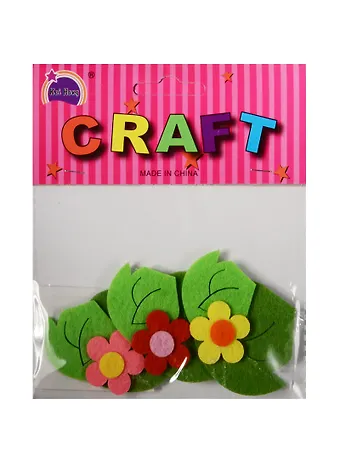 Наборы из фетра в пакете с хедером. Пятилистники с зелеными КТ Листьями (11-21136-29)