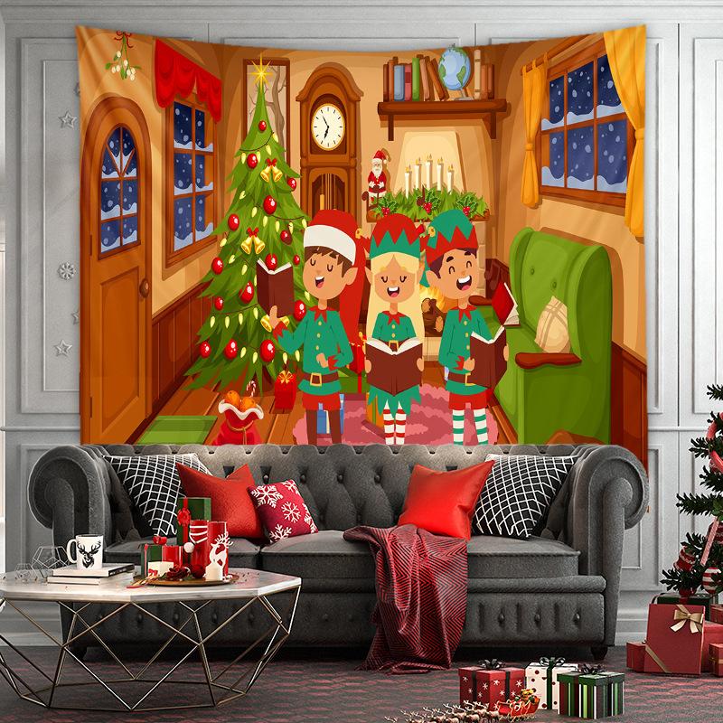 Рождественский гобелен Рождественский гобелен Рождественский чулок Каминный гобелен Рождественский гобелен 100x75cm